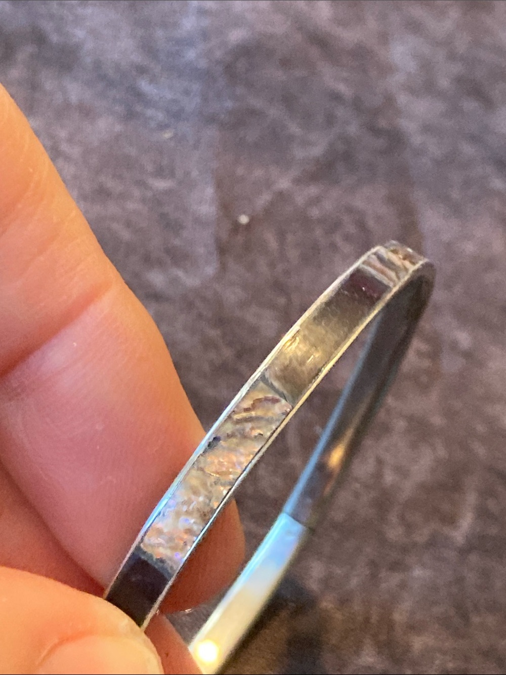 5 Bangle Set Beautiful Inlay Various Colors - Picture 3 of 6